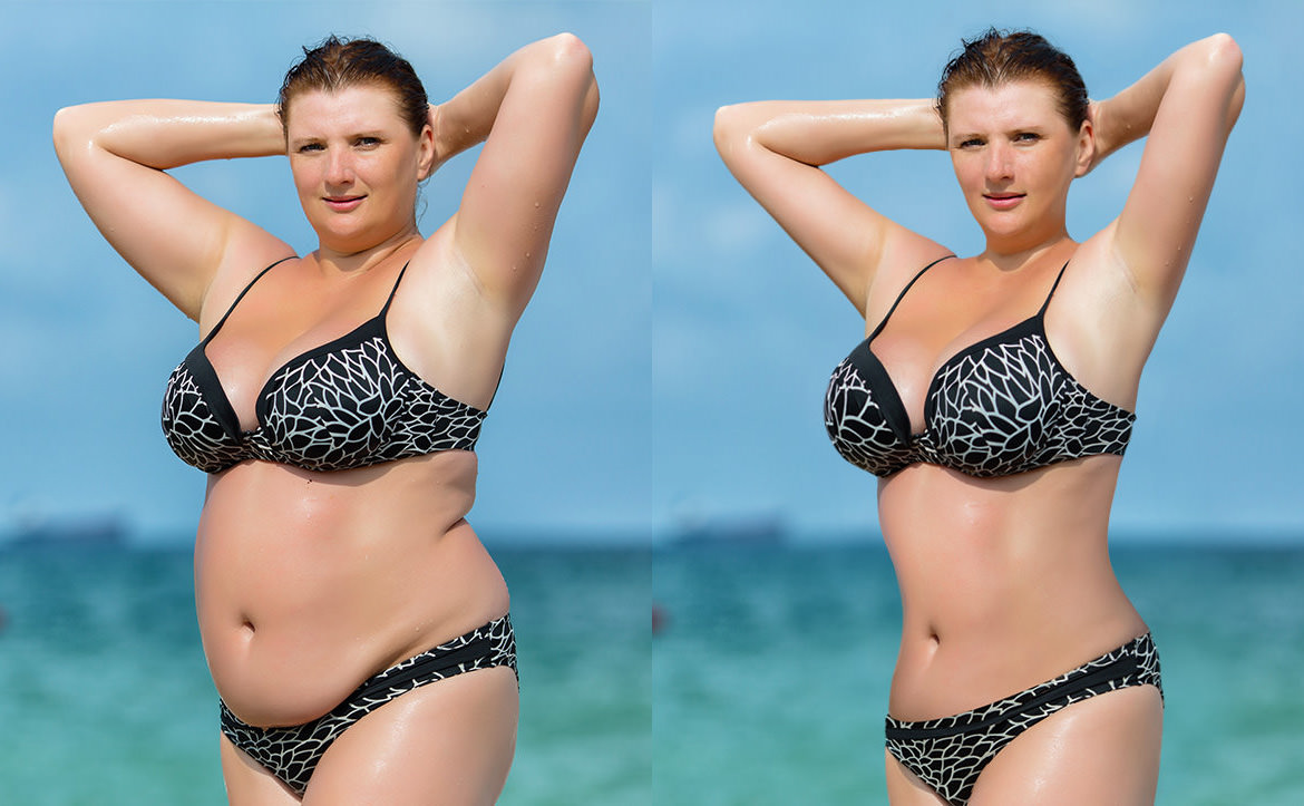 Photoshop モデルをスリムに